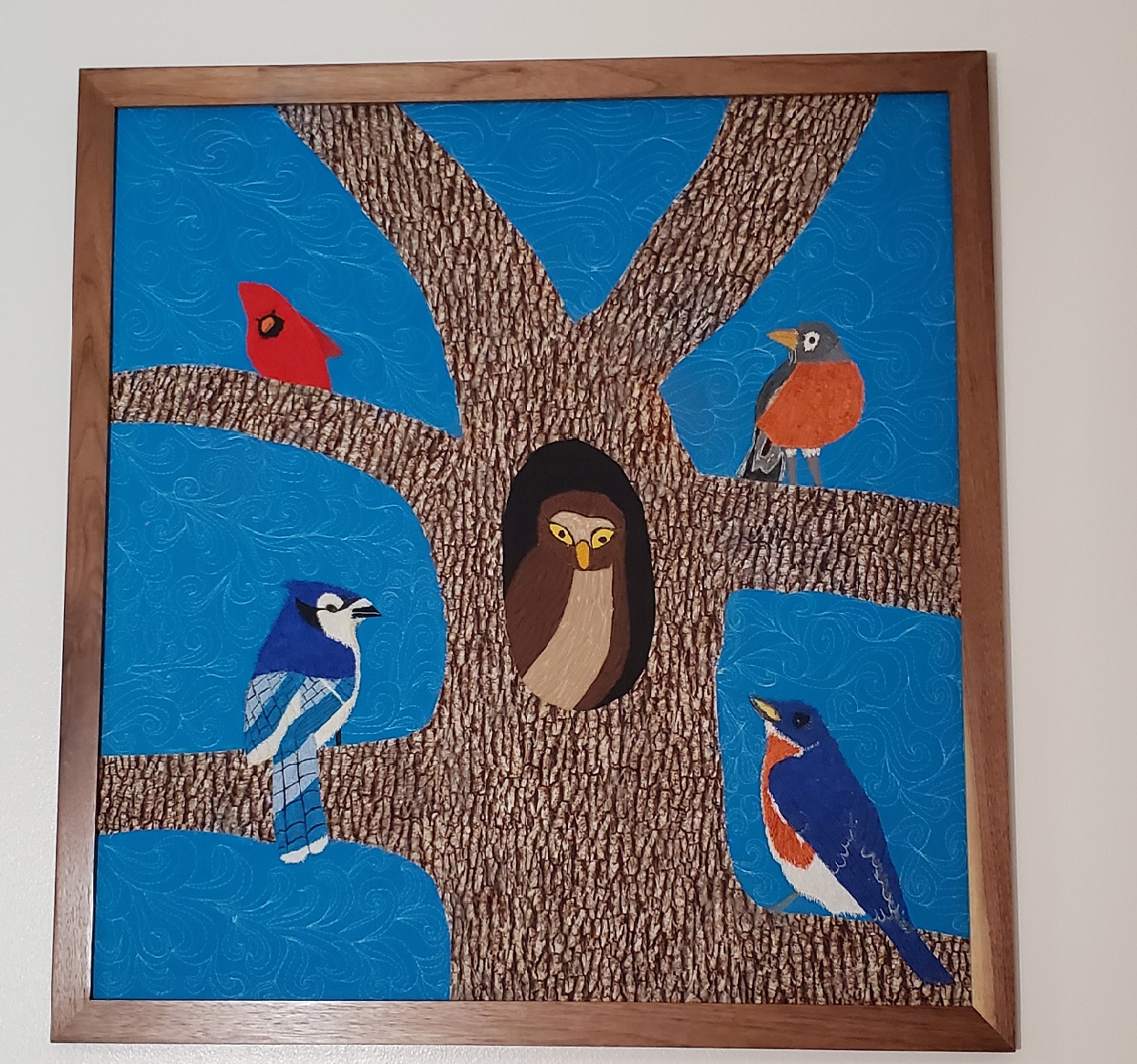 Bird Thread Painting