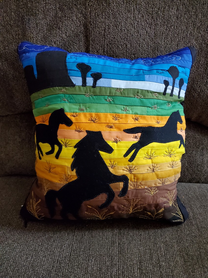 Horse Shadow Pillow