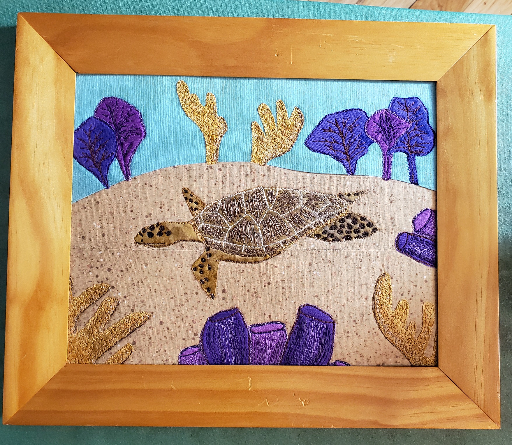 Turtle Thread Painting